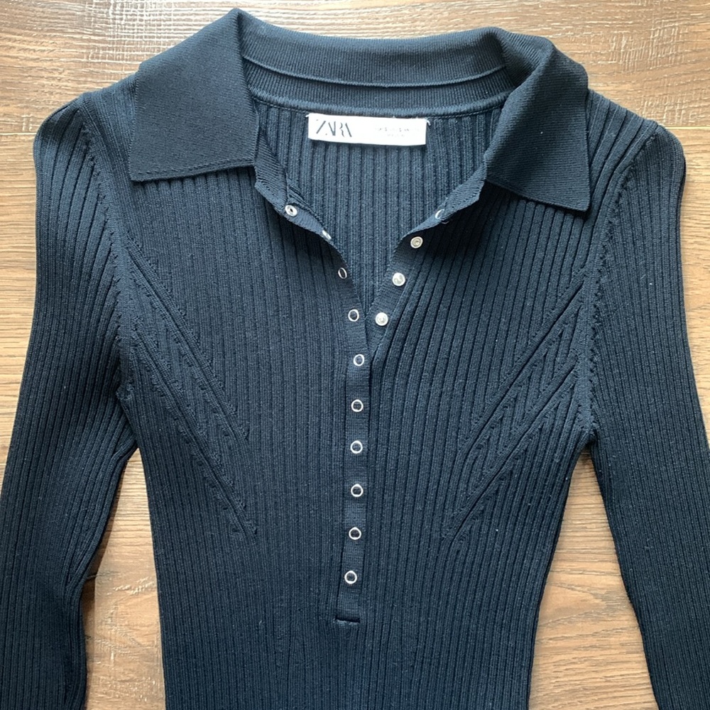 Zara tight cropper sweater top
